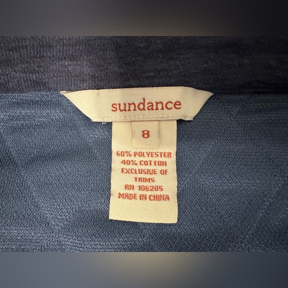 Sundance Quilted Wrap Mini Skirt Size 8 Blue Gray Diamond Stitch Boho Cottage - Picture 6 of 7